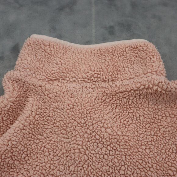 Outdoor Kids Sweater Girls Large Pink Casual Pullover Sweatshirt Teddy Fleece - Picture 11 of 13
